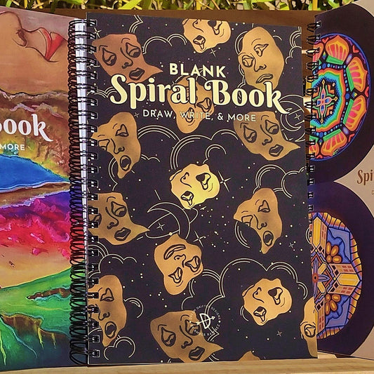 Faces Blank Spiral Book
