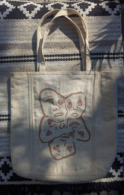 Faces Upcycled Hemp Tote Bags