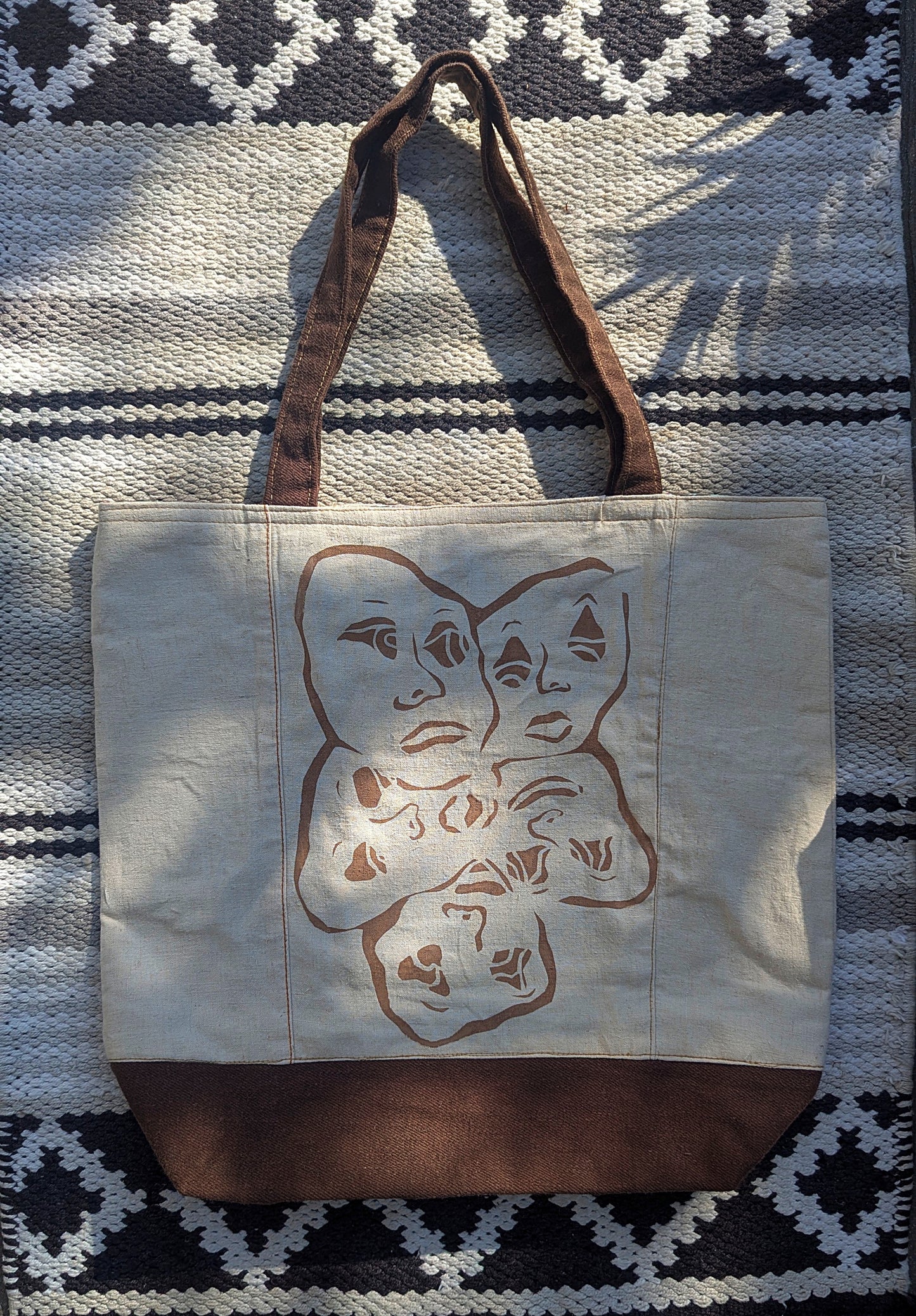 Faces Upcycled Hemp Tote Bags