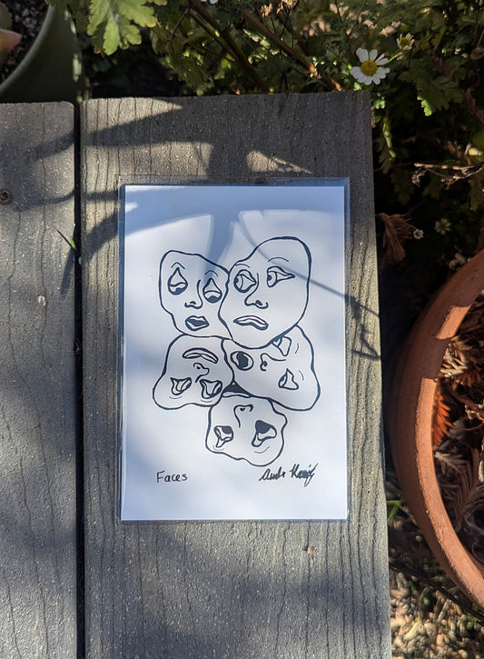 Faces 4x6" Print