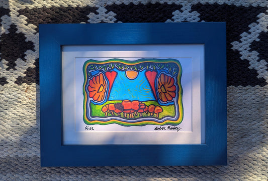 Framed 6x4" Rise Print